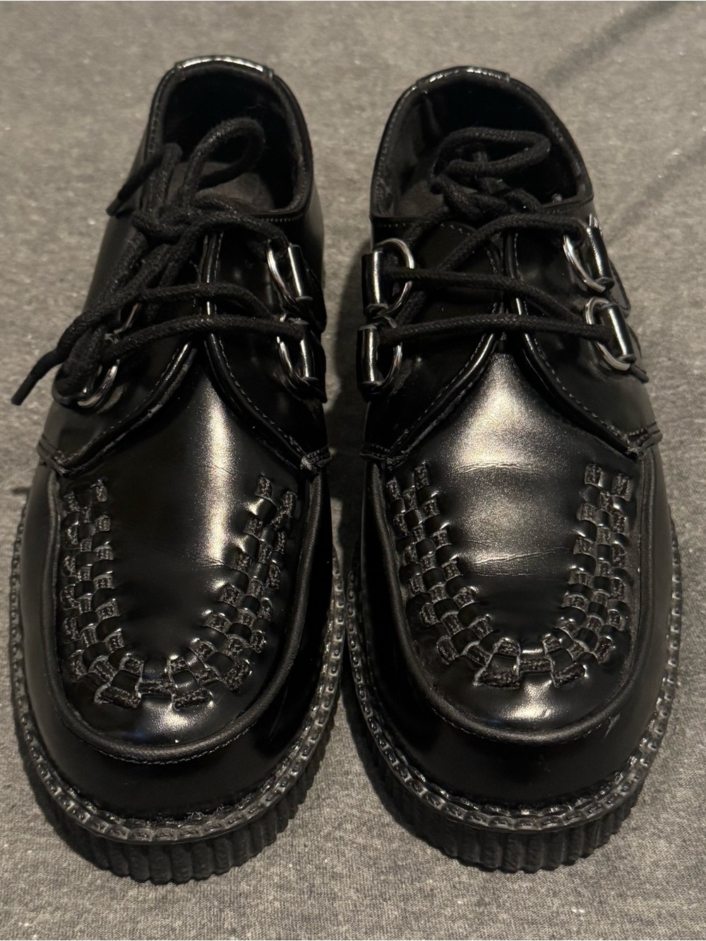 tuk Black Women's Creeper Mules with Woven Toe Detail